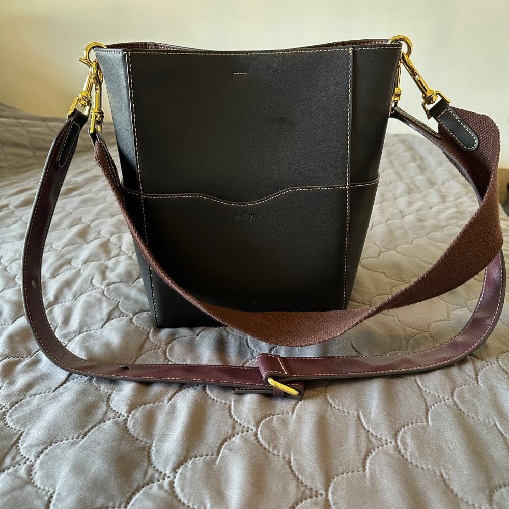 AALLYN Leather Bucket Bag